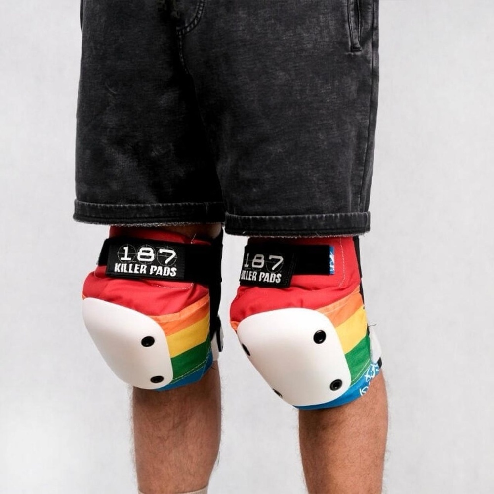 Rainbow 187 Killer Knee Pads Skateboarding Roller Derby Adult S/L